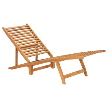 vidaXL Ξαπλώστρα από Μασίφ Ξύλο Teak 55x161x69cm 1 τεμ.