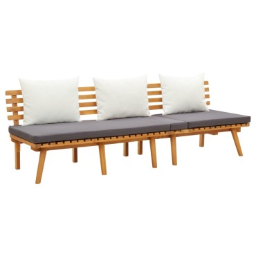 vidaXL Καναπές Κρεβάτι Κήπου 200x 65cm από Μασίφ Ξύλο Ακακίας 1 τεμ. Γωνιακός