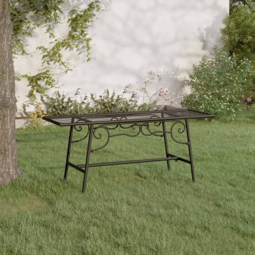vidaXL Παγκάκι Δέντρου Μαύρο από Ατσάλι 110x38x46cm 1 τεμ.