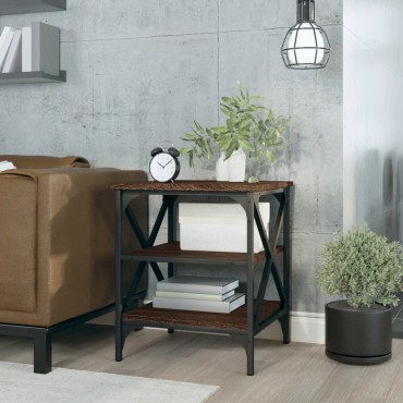 vidaXL Βοηθητικό Τραπέζι Καφέ Δρυς 40x42x50cm Επεξεργασμένο Ξύλο 1 τεμ.