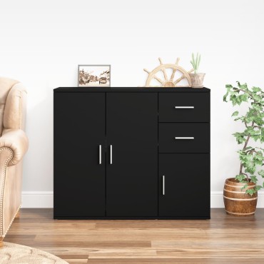 vidaXL Ντουλάπι Μαύρο 91x29,5x75cm από Επεξεργασμένο Ξύλο 1 τεμ.