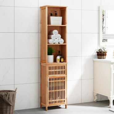 vidaXL Ντουλάπι Μπάνιου 42x29x182cm από Μασίφ Ξύλο Καρυδιάς 1 τεμ.