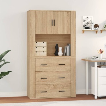 vidaXL Ντουλάπι Sonoma δρυς από Επεξεργασμένο Ξύλο 80x33x70cm 1 τεμ.