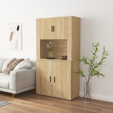 vidaXL Ντουλάπι Sonoma δρυς από Επεξεργασμένο Ξύλο 80x33x70cm 1 τεμ.