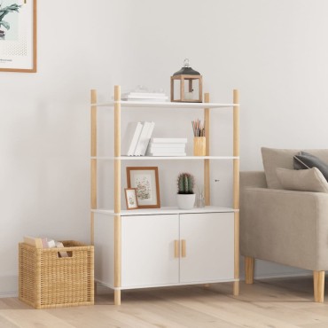 vidaXL Ραφιέρα Λευκή 80x40x121cm από Επεξεργασμένο Ξύλο 1 τεμ.