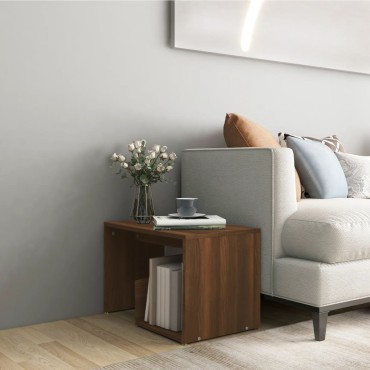 vidaXL Βοηθητικό Τραπέζι Καφέ Δρυς 59x36x38cm Επεξεργασμένο Ξύλο 1 τεμ.