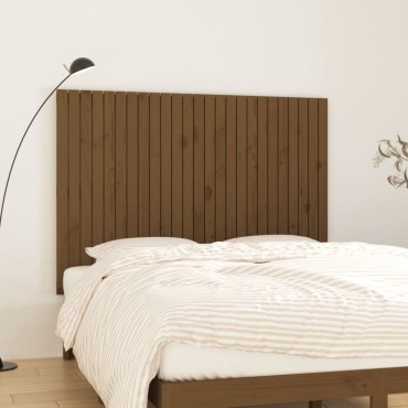 vidaXL Κεφαλάρι Τοίχου Μελί 159,5x3x110cm από Μασίφ Ξύλο Πεύκου 1 τεμ.