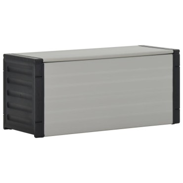 vidaXL Κάδος Απορριμάτων Κήπου Γκρι 85 x 34 x 40 εκ.