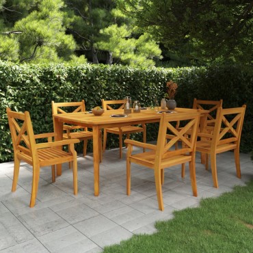 vidaXL Τραπέζι Κήπου 200x100x75cm από Μασίφ Ξύλο Ακακίας 1 τεμ.