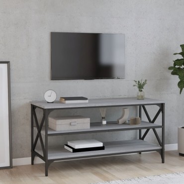 vidaXL Έπιπλο Τηλεόρασης Γκρι Sonoma 100x40x50cm από Επεξεργ. Ξύλο 1 τεμ.