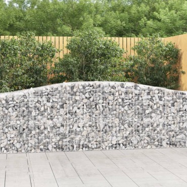 vidaXL Συρματοκιβώτια Τοξωτά 25 τεμ. 400x50x80/100 εκ. Γαλβαν. Ατσάλι