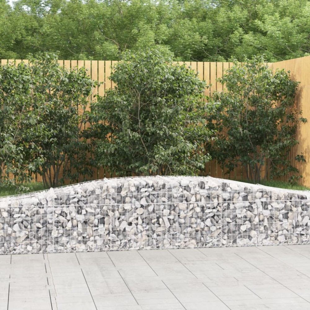 vidaXL Συρματοκιβώτια Τοξωτά 4 τεμ. 400x50x40/60 εκ. Γαλβαν. Ατσάλι