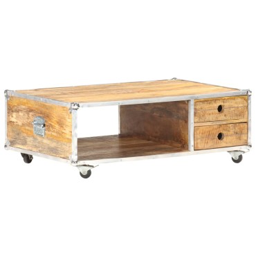vidaXL Τραπεζάκι Σαλονιού 89x59x33cm Μασίφ Ακατέργαστο Ξύλο Μάνγκο 1 τεμ.
