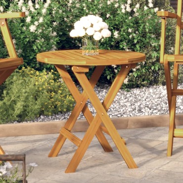 vidaXL Τραπέζι Bistro 46x47cm από Μασίφ Ξύλο Ακακίας 1 τεμ.