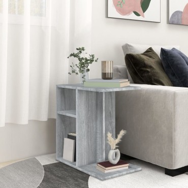vidaXL Βοηθητικό Τραπέζι Γκρι Sonoma 50x30x50cm Επεξεργασμένο Ξύλο 1 τεμ.