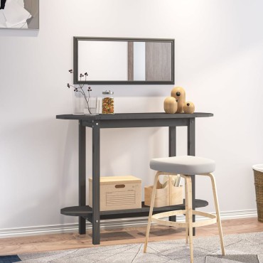 vidaXL Τραπέζι Κονσόλα Γκρί 110x40x80cm από Μασίφ Ξύλο Πεύκου 1 τεμ.