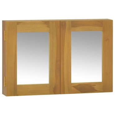 vidaXL Ντουλάπι Καθρέφτη 60x10x40cm από Μασίφ Ξύλο Teak 1 τεμ.