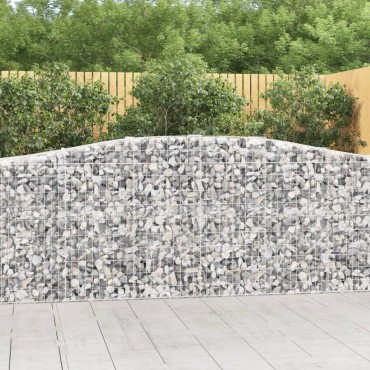 vidaXL Συρματοκιβώτια Τοξωτά 6 τεμ. 400x50x100/120 εκ. Γαλβαν. Ατσάλι