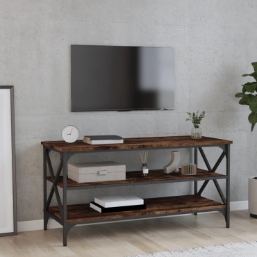 vidaXL Έπιπλο Τηλεόρασης Καπνιστή Δρυς 100x40x50cm Επεξ. Ξύλο 1 τεμ.