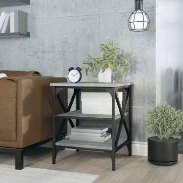 vidaXL Βοηθητικό Τραπέζι Γκρι Sonoma 40x42x50cm Επεξεργασμένο Ξύλο 1 τεμ.