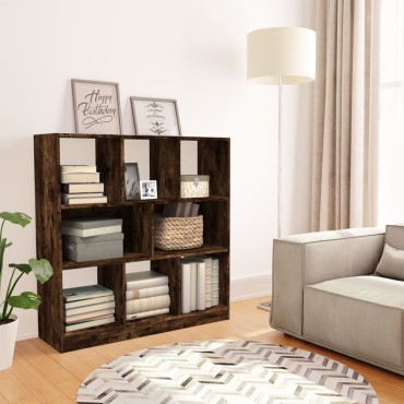 vidaXL Βιβλιοθήκη Καπνιστή Δρυς 97,5x29,5x100cm Επεξεργασμένο Ξύλο 1 τεμ.