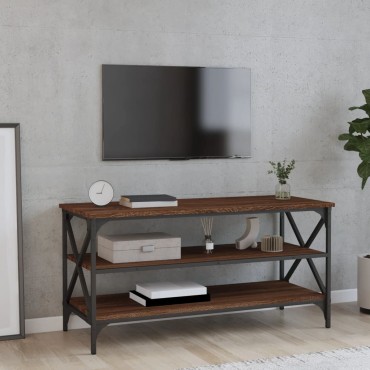 vidaXL Έπιπλο Τηλεόρασης Καφέ Δρυς 100x40x50cm Επεξεργασμένο Ξύλο 1 τεμ.