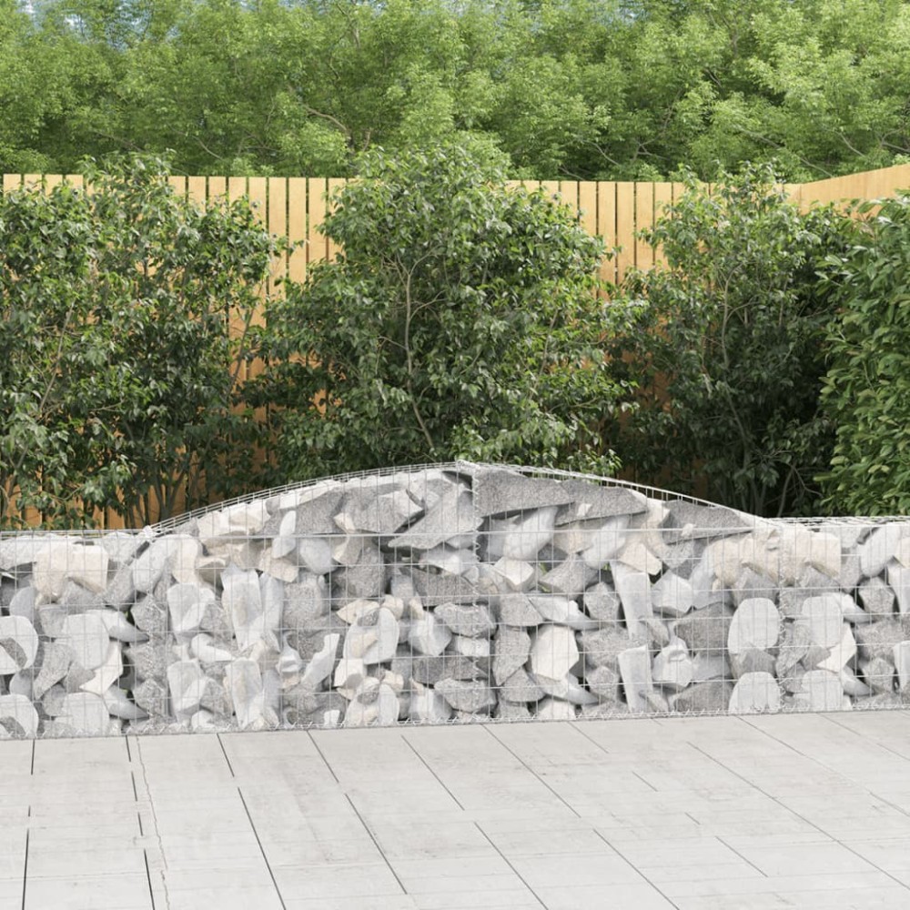 vidaXL Συρματοκιβώτιο Τοξωτό 400x30x60/80εκ. από Γαλβανισμένο Χάλυβα