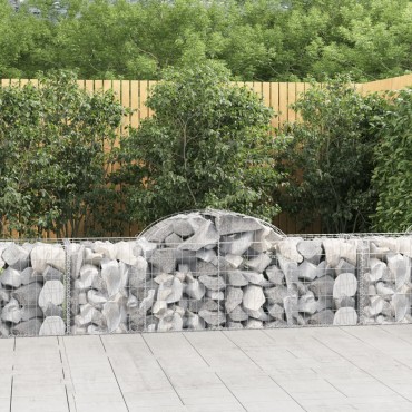 vidaXL Συρματοκιβώτιο Τοξωτό 200x50x60/80εκ. από Γαλβανισμένο Χάλυβα