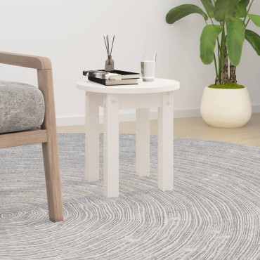 vidaXL Τραπεζάκι Σαλονιού Λευκό 35x35cm από Μασίφ Ξύλο Πεύκου 1 τεμ.