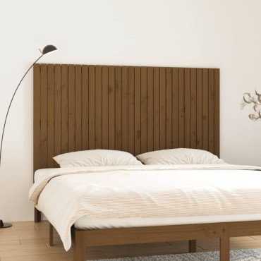 vidaXL Κεφαλάρι Τοίχου Μελί 185x3x110cm από Μασίφ Ξύλο Πεύκου 1 τεμ.