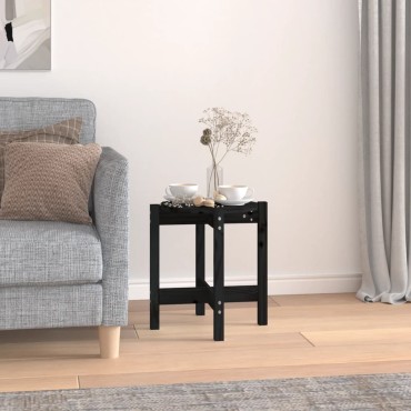 vidaXL Τραπεζάκι Σαλονιού Μαύρο 42,5x45cm από Μασίφ Ξύλο Πεύκου 1 τεμ.