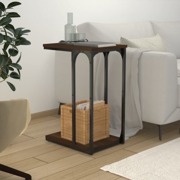 vidaXL Βοηθητικό Τραπέζι Καφέ Δρυς 40x30x60cm Επεξεργασμένο Ξύλο 1 τεμ.