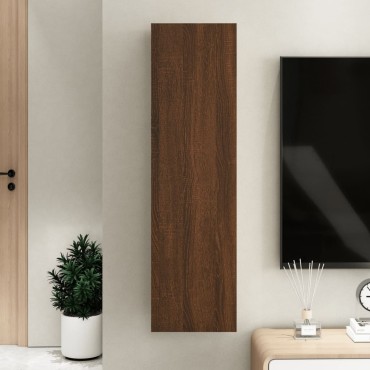 vidaXL Έπιπλο Τηλεόρασης Επιτοίχιο Καφέ Δρυς 30,5x30x110cm