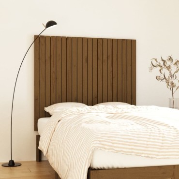 vidaXL Κεφαλάρι Τοίχου Μελί 127,5x3x110cm από Μασίφ Ξύλο Πεύκου 1 τεμ.