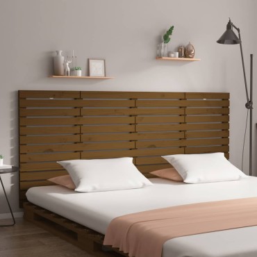 vidaXL Κεφαλάρι Τοίχου Μελί 166x3x91,5cm από Μασίφ Ξύλο Πεύκου 1 τεμ.