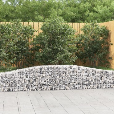 vidaXL Συρματοκιβώτια Τοξωτά 9 τεμ. 400x30x40/60 εκ. Γαλβαν. Ατσάλι