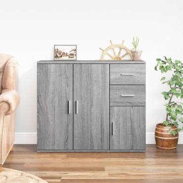 vidaXL Ντουλάπι Γκρι Sonoma 91x29,5x75cm από Επεξεργασμένο Ξύλο 1 τεμ.