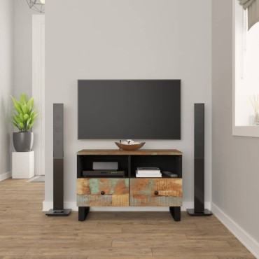 vidaXL Έπιπλο Τηλεόρασης 70x33x46cm από Μασίφ Ανακυκλωμένο Ξύλο