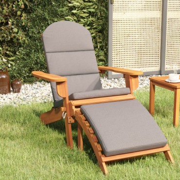 vidaXL Καρέκλα Κήπου Adirondack με Υποπόδιο από Μασίφ Ξύλο Ακακίας 75x84x90cm 1 τεμ.