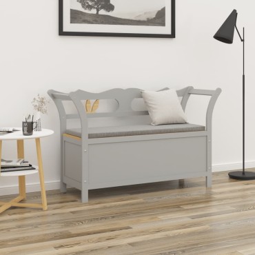 vidaXL Πάγκος Γκρι 107x45x75,5cm από Μασίφ Ξύλο Ελάτης 1 τεμ.