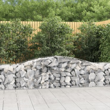 vidaXL Συρματοκιβώτια Τοξωτά 25 τεμ. 400x50x60/80 εκ. Γαλβαν. Ατσάλι