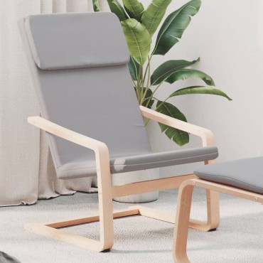 vidaXL Πολυθρόνα Relax Ανοιχτό Γκρι Υφασμάτινη 59x82x98cm 1 τεμ.