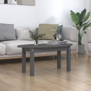 vidaXL Τραπεζάκι Σαλονιού Γκρι 80x40x35cm από Μασίφ Ξύλο Πεύκου 1 τεμ.