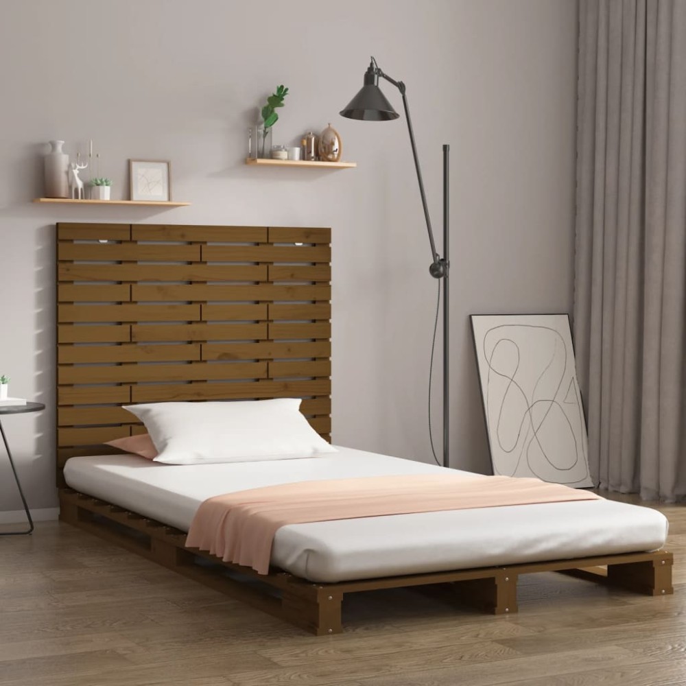 vidaXL Κεφαλάρι Τοίχου Μελί 81x3x91,5cm από Μασίφ Ξύλο Πεύκου 1 τεμ.