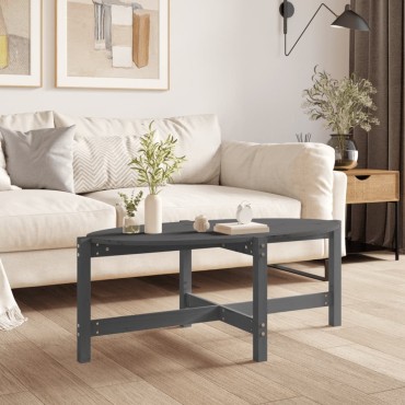 vidaXL Τραπεζάκι Σαλονιού Γκρι 118x63x45cm από Μασίφ Ξύλο Πεύκου 1 τεμ.