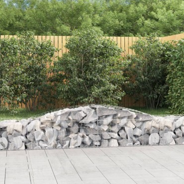 vidaXL Συρματοκιβώτια Τοξωτά 15 τεμ. 400x50x40/60 εκ. Γαλβαν. Ατσάλι