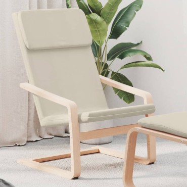 vidaXL Πολυθρόνα Relax Κρεμ Υφασμάτινη 59x82x98cm 1 τεμ.