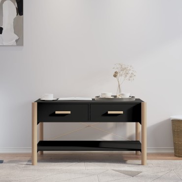 vidaXL Τραπεζάκι Σαλονιού Μαύρο 82x48x45cm Επεξεργασμένο Ξύλο 1 τεμ.