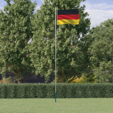vidaXL Γερμανική Σημαία και Κοντάρι 6,23 μ. από Αλουμίνιο