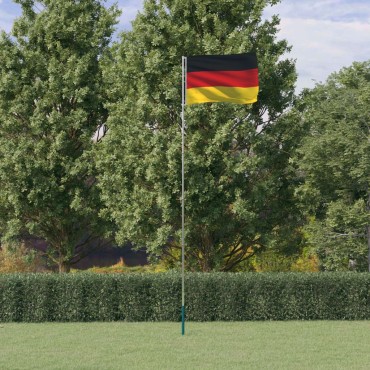 vidaXL Γερμανική Σημαία και Κοντάρι 5,55 μ. από Αλουμίνιο